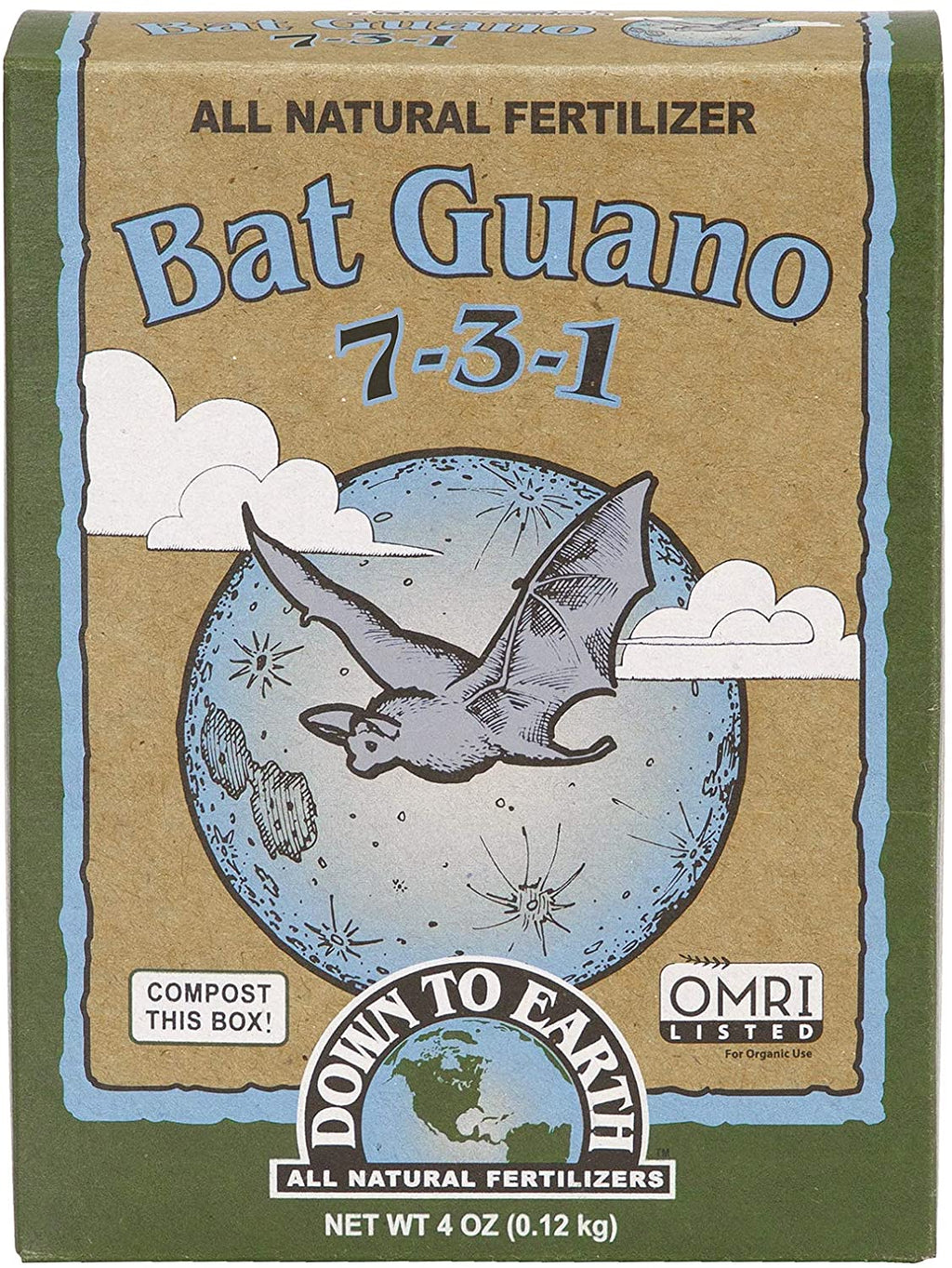 Down to Earth BAT GUANO 7-3-1 / 4 oz