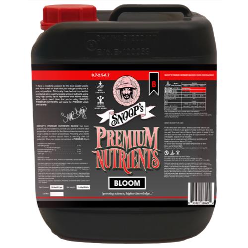 Snoop's Premium Nutrients Bloom B Non-Circulating 10 Liter (Soil and Hydro Run To Waste) (2/Cs)