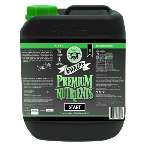 Snoop's Premium Nutrients Start B 5 Liter (Soil, Hydro Run To Waste and Hydro Recirculating) (4/Cs)