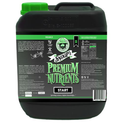 Snoop's Premium Nutrients Start B 10 Liter (Soil, Hydro Run To Waste and Hydro Recirculating) (2/Cs)