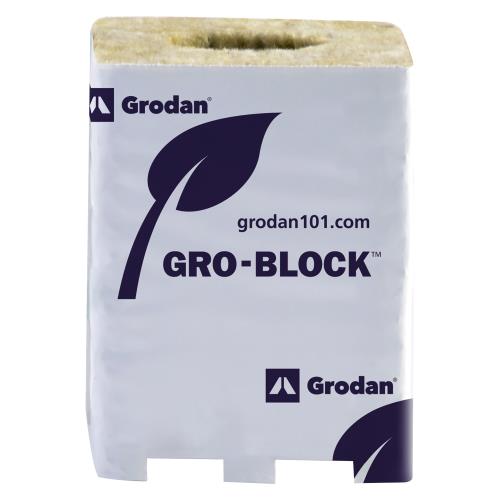 Gro Block Improved Large 3Inches GR5,6 w/ hole (3Inchesx3Inchesx4Inches) wrapped  (8/strip- 32 strips per cs) 256 per case