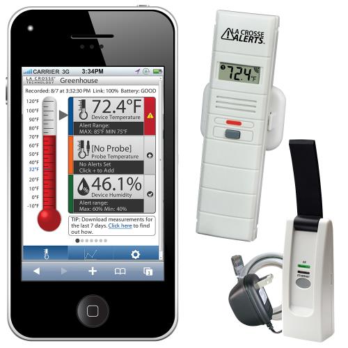La Crosse Alerts Remote Temperature and Humidity Monitoring System