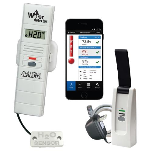 La Crosse Alerts Remote Temperature and Humidity Monitoring System w/ Water Leak Detector