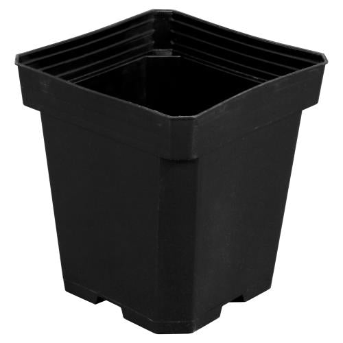 Gro Pro Black Plastic Pot 6 in x 6 in x 7 in
