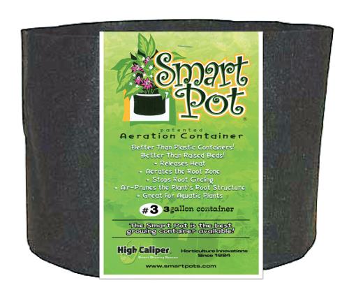 Smart Pot Black 3 Gallon (50/Cs)