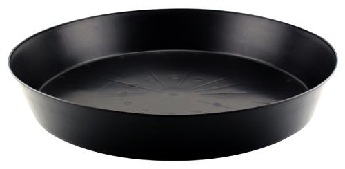 Black Premium Plastic Saucer 20 in (5/Cs)