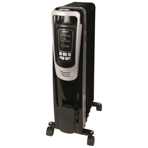Hurricane Heatwave Whole Room Oil-Filled Radiant Heater w/ Digital Display and Remote - 1500 W