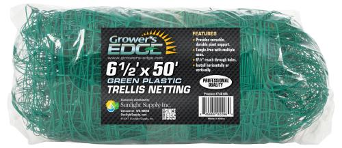 Grower's Edge Green Trellis Netting 6.5 ft x 50 ft (15/Cs)