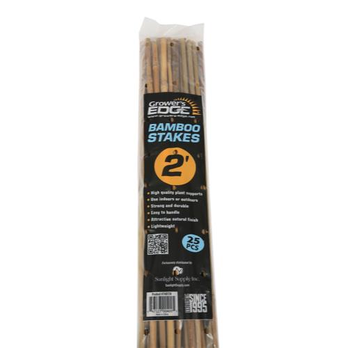 Grower's Edge Natural Bamboo 2 ft - 25/Bag (20 Bags/Bundle)