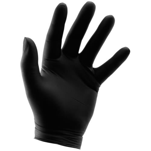 Grower's Edge Black Powder Free Nitrile Gloves 6 mil - Medium (100/Box)