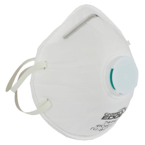 Grower's Edge Clean Room Conical Particulate Respirator Mask w/Valve (10/Cs)