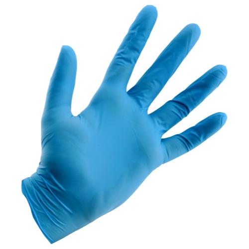 Grower's Edge Light Blue Powder Free Nitrile Gloves 4 mil - Large (100/Box)