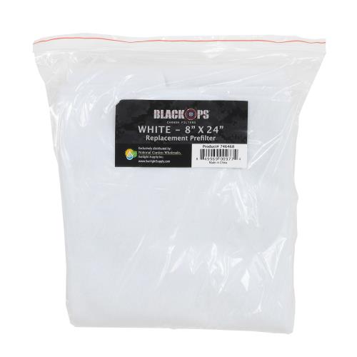 Black Ops Replacement Pre-Filter 8 in x 24 in White (10/Cs)