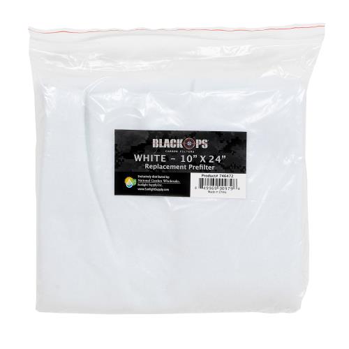 Black Ops Replacement Pre-Filter 10 in x 24 in White (10/Cs)