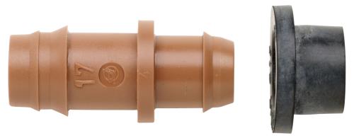 Hydro Flow / Netafim 17 mm Insert Adapter w/ Grommet for 1.5 in or Larger PVC (50/Bag)