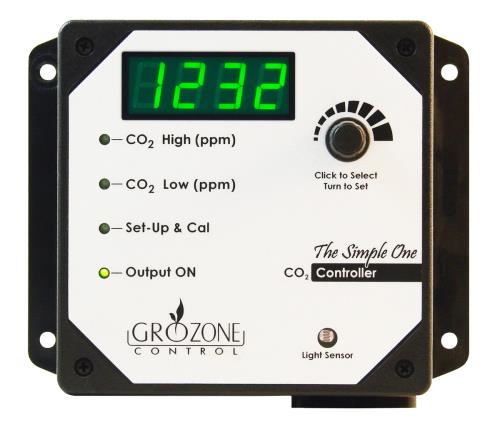 Grozone Control SCO2 0-5000 PPM CO2 Controller - Simple One Series