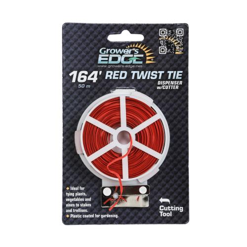 Grower's Edge Red Twist Tie Dispenser w/ Cutter 164 ft (6/Cs)