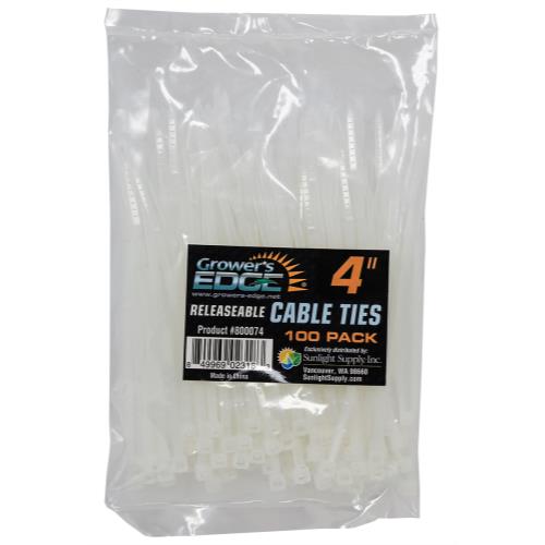 Grower's Edge 4 in Releasable/Reusable Cable Tie 100/Pack (1 = Pack of 100)