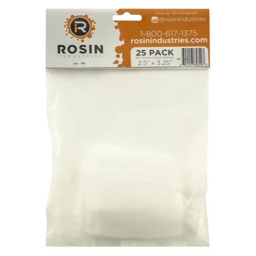 Rosin Industries 90 Micron Thickness Rosin Bag (1=25/Pack) (12/Cs)