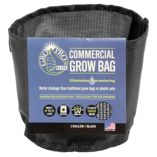 Gro Pro Elite 1 Gallon Black Commercial Grow Bag (125/Cs)