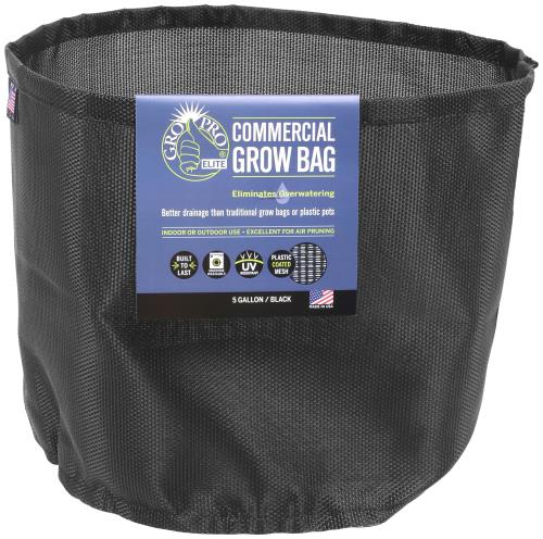 Gro Pro Elite 5 Gallon Black Commercial Grow Bag (75/Cs)