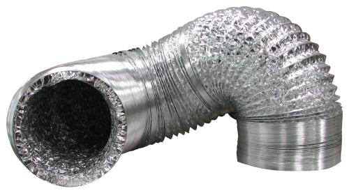 Ideal-Air Silver/Silver Flex Ducting 8 in x 25 ft
